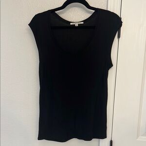 Black Capped Sleeve Tee XS